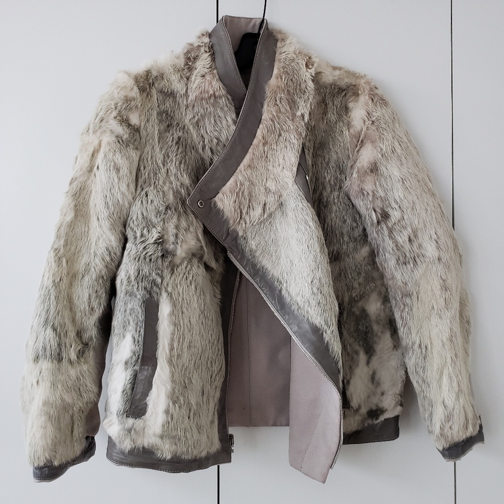Helmut Lang Reversible Rabbit Fur Jacket